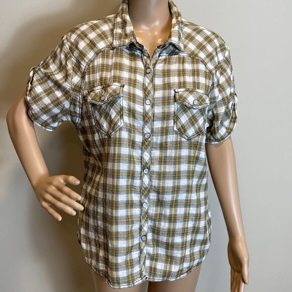 Harley Davidson plaid button down shirt size L. - Picture 1 of 12